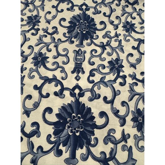 Ralph Lauren Porcelain Rosette FULL Flat Sheet Blue EUC - Picture 3 of 6